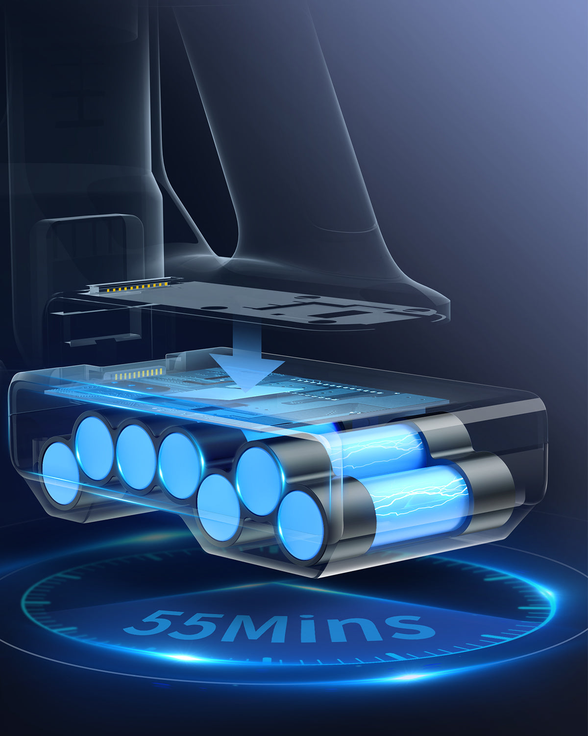 Honiture Powerful Cordless Vacuum 55 Minutes of Cleaning Power
