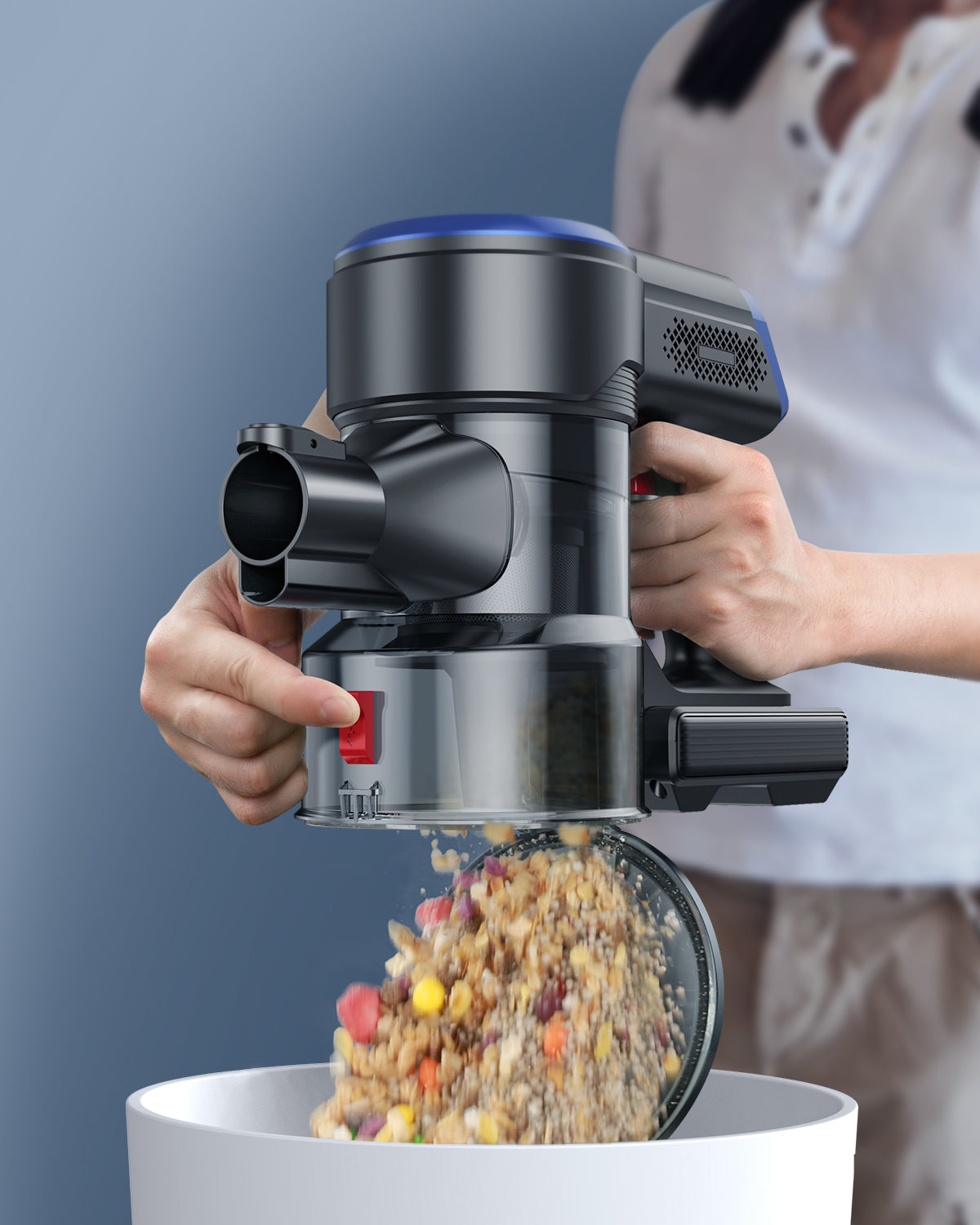 Honiture S12 Cordless vacuum with One-Touch Dustbin Release