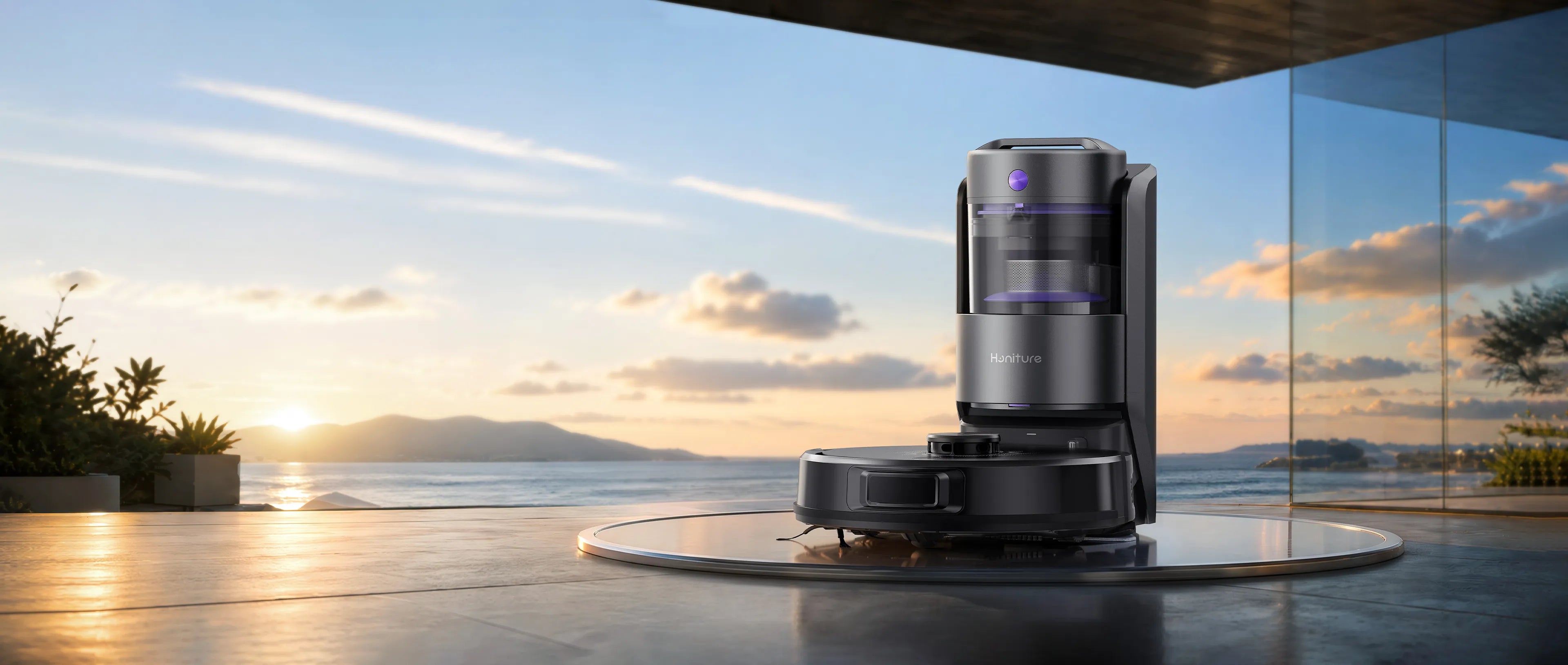 honiture q20 ultra robot vacuum black with dust station