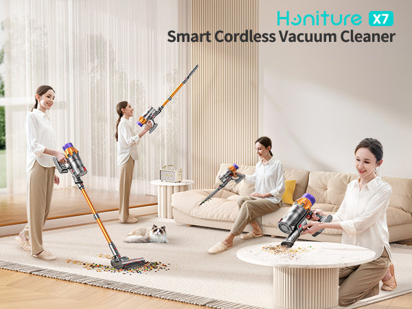 Honiture X7 Cordless Vacuum: 45KPa, 60min Runtime & Wall-Mount Storage