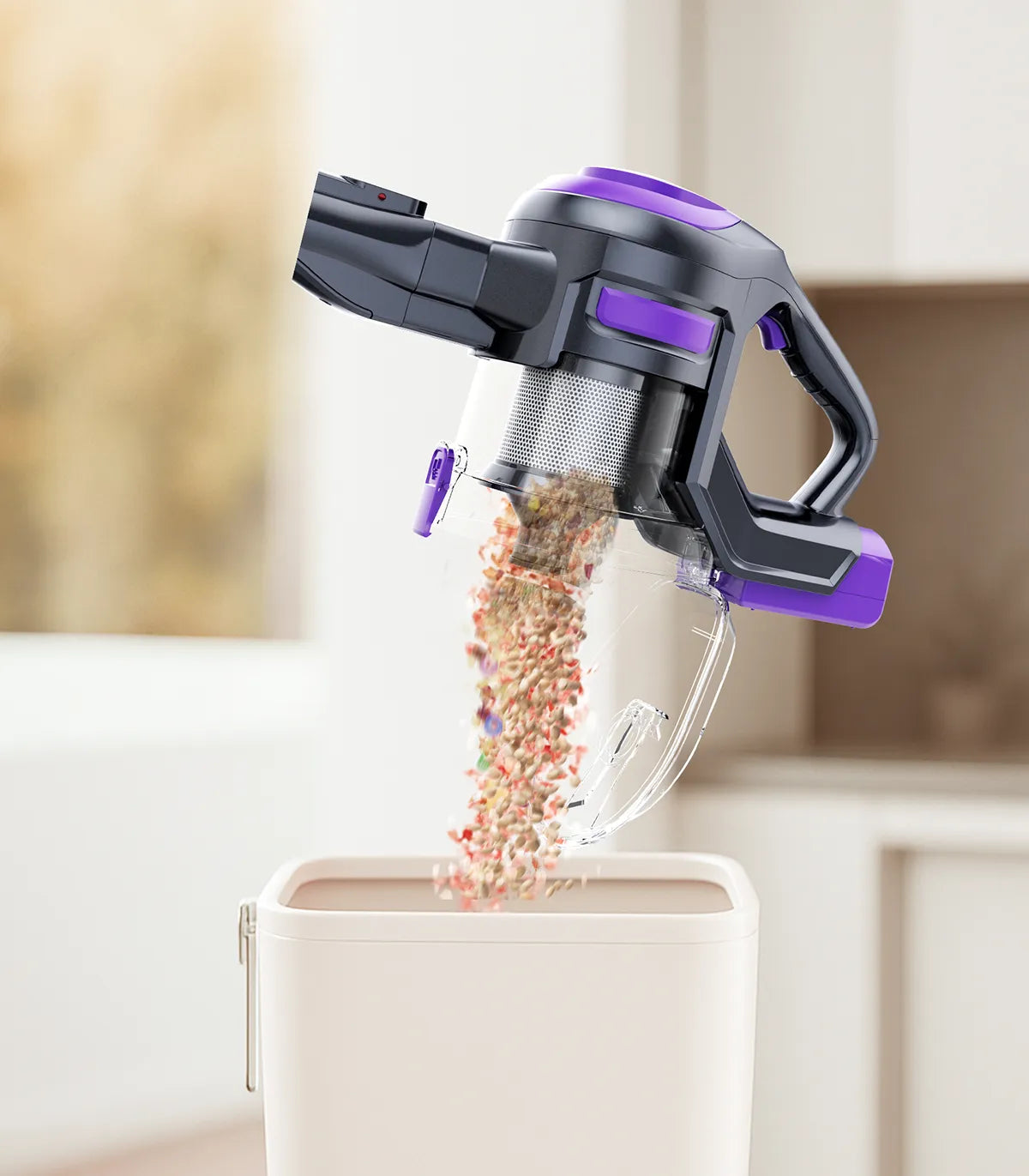 Honiture Y10 Cordless Vaccum one click empty the dust bin