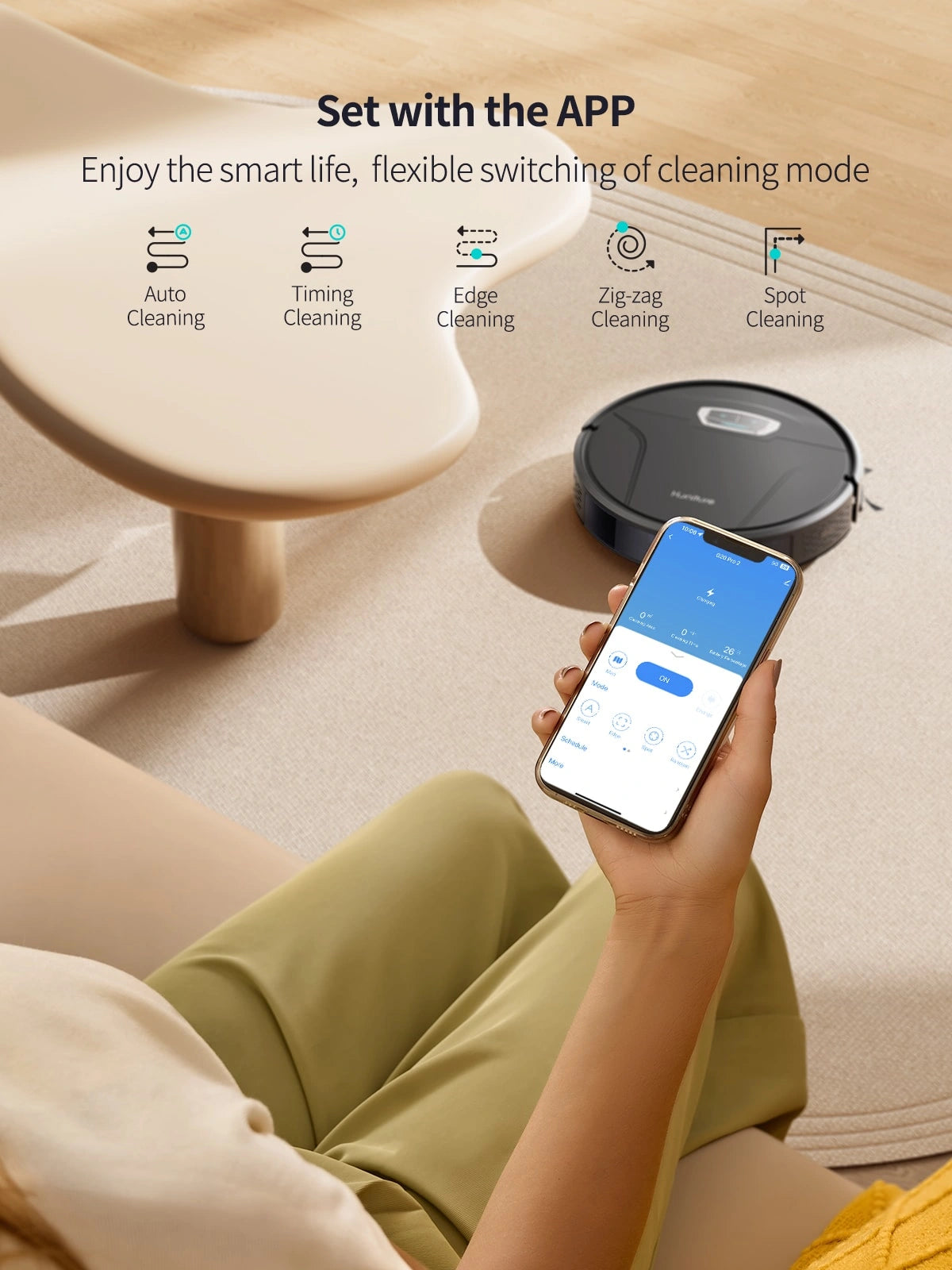 Honiture G20 Pro Robot Vaccum - Enjoy the smart life, flexible switching of cleaning mode.