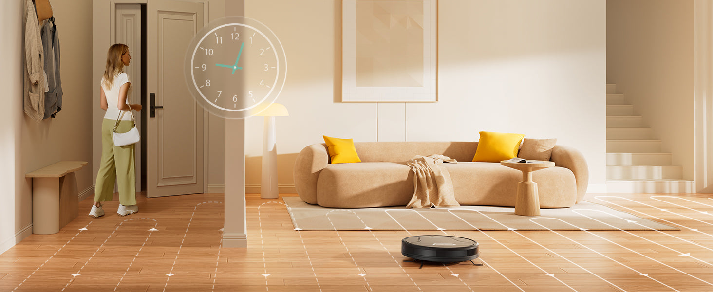 Honiture G20 pro robot vaccum: Schedule cleaning time on the Honysmart intine with your needs