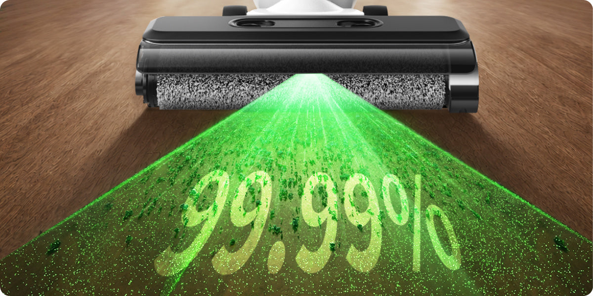 honiture m7 wet dry vacuum 99.99% bacteria removal with real-time electrolyzed water, cleaning without waiting.