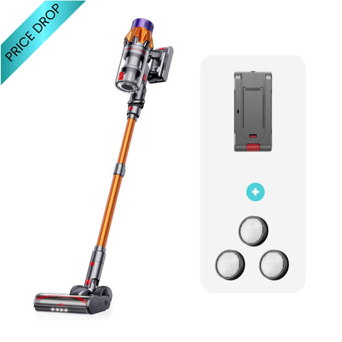 Bundle: Honiture X7 Cordless Vacuum with a Replacement Battery and Three HEPA Filters