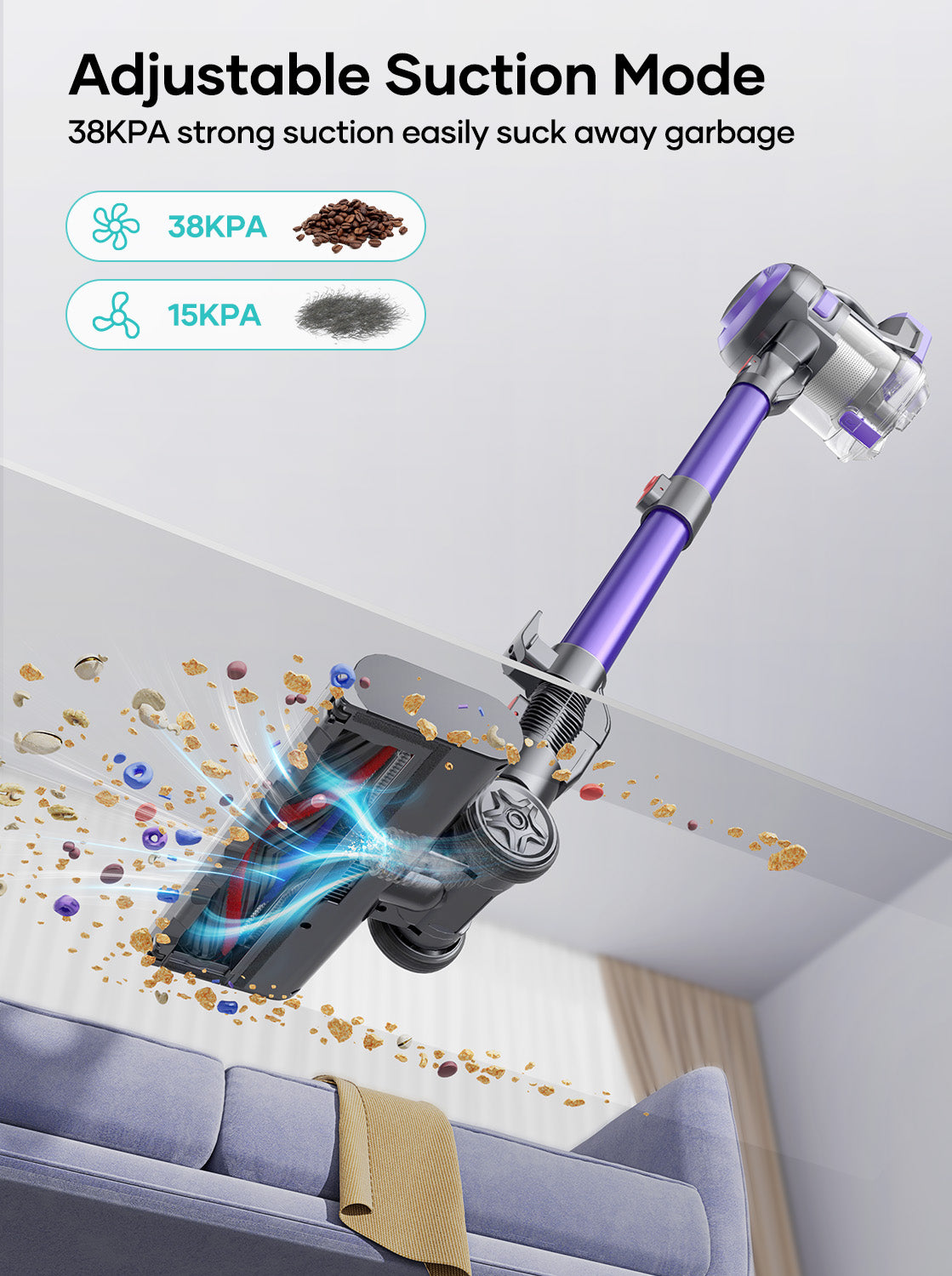 honiture y10 powerful good stick vacuum cleaner 38kpa stong suction