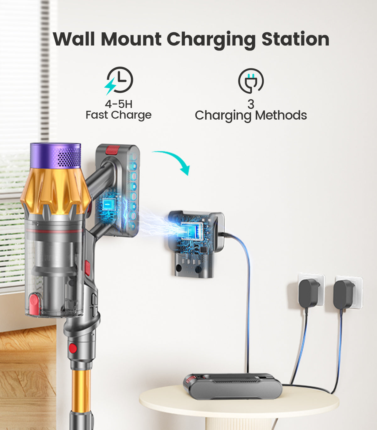 honiture vacuum x7 wall mount charging station
