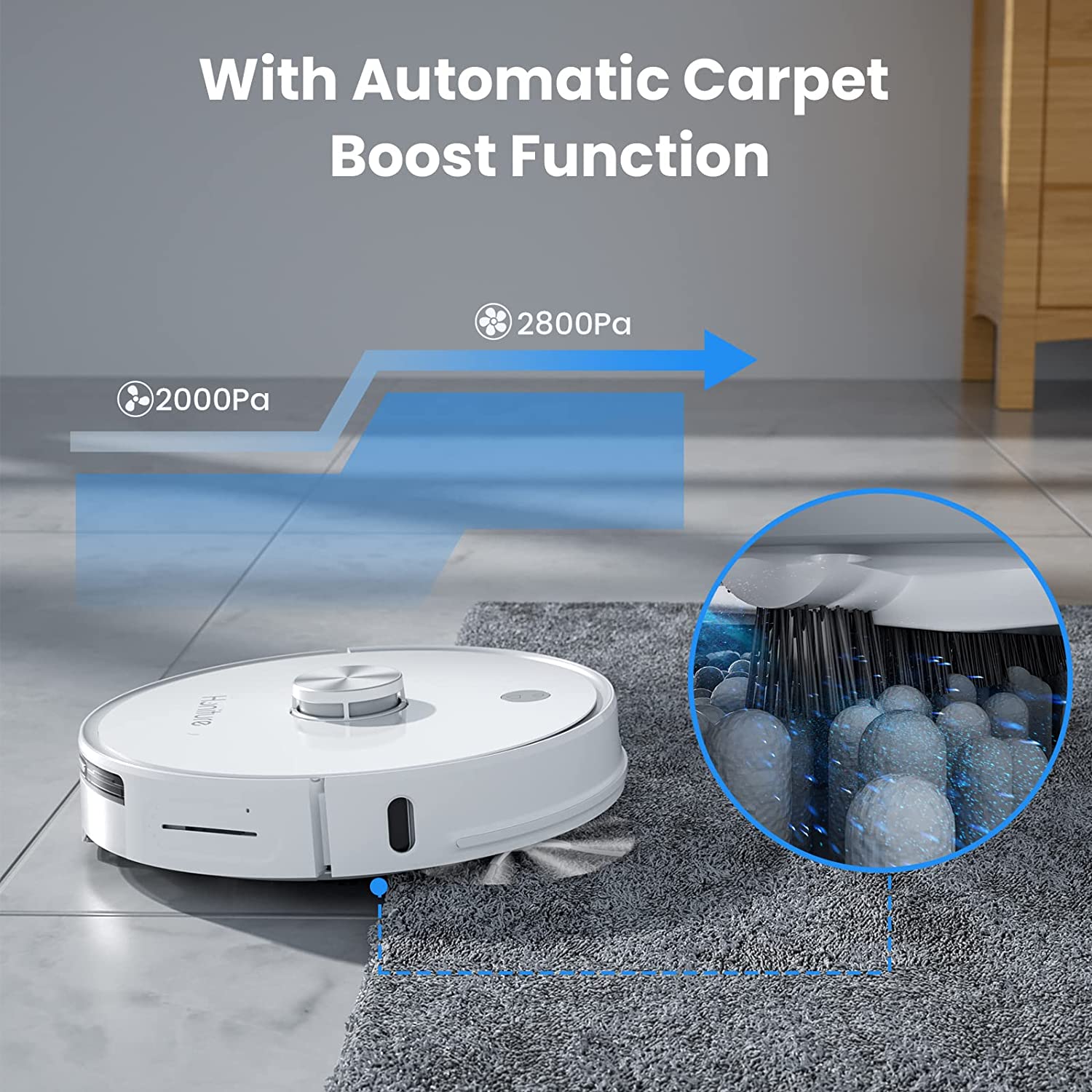 HONITURE Aspirateur Robot, Aspirateur Robot Laveur 3 en 1, 4500Pa Ultra-Fin  et Silencieux, Alexa/WiFi/